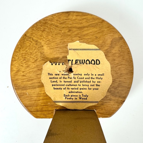 Round Myrtlewood Bookends Vintage Decor Coastal Rustic - Picture 7 of 10